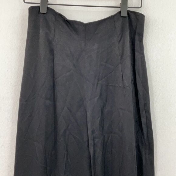 Zara Black Relaxed Strapless Pleated Flared Wide Leg Jumpsuit Size Small - Picture 3 of 9